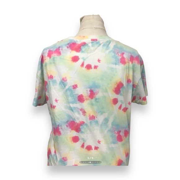 Rae Dunn Women’s Short Sleeve Crewneck “LOVE.” Tee Shirt, Tie Dye, size XL - Picture 4 of 12